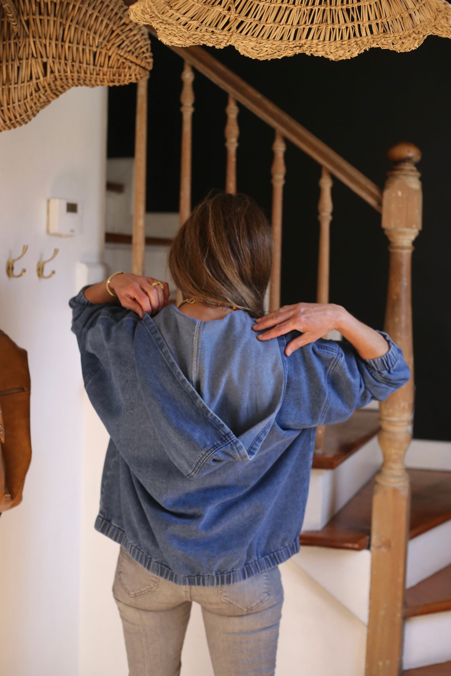 Chaqueta Bomber Jeans Azul