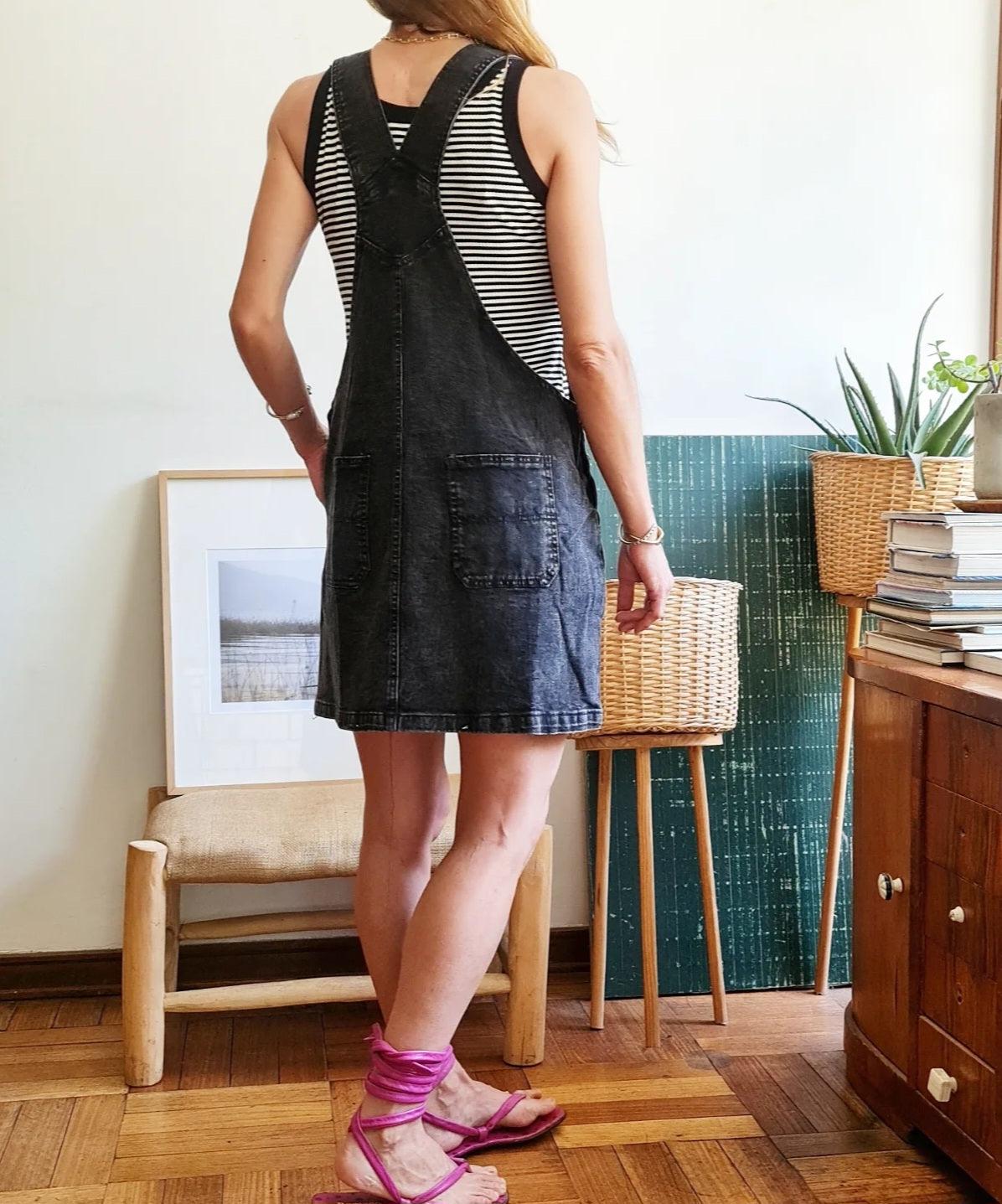 JARDINERA JEANS GRIS -15% DE DCTO. - Quemepongo