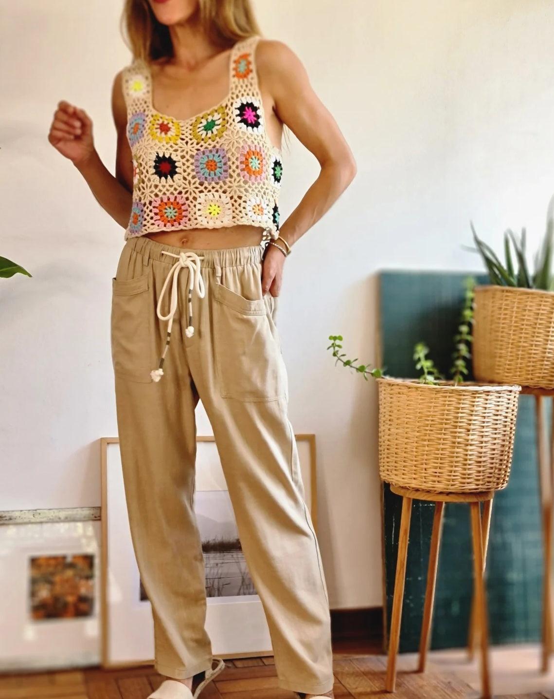 PANTALON FERNANDA BEIGE -25% DE DCTO. - Quemepongo