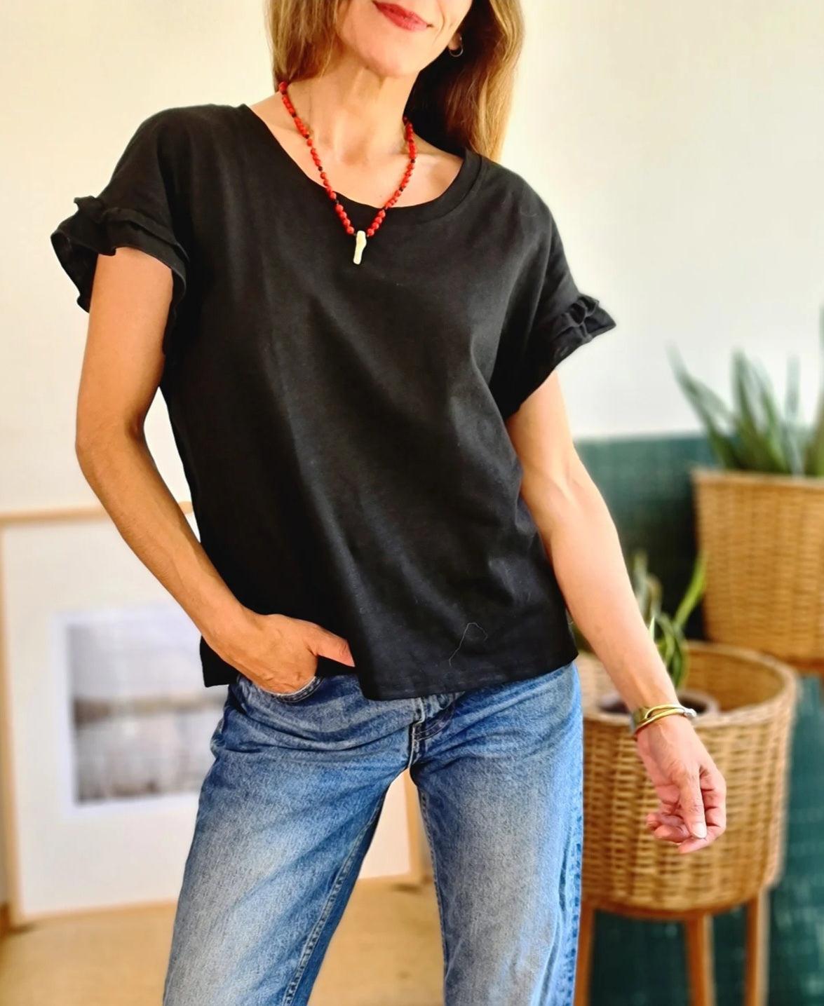 POLERA ANTONIA NEGRA -35% DE DCTO. - Quemepongo