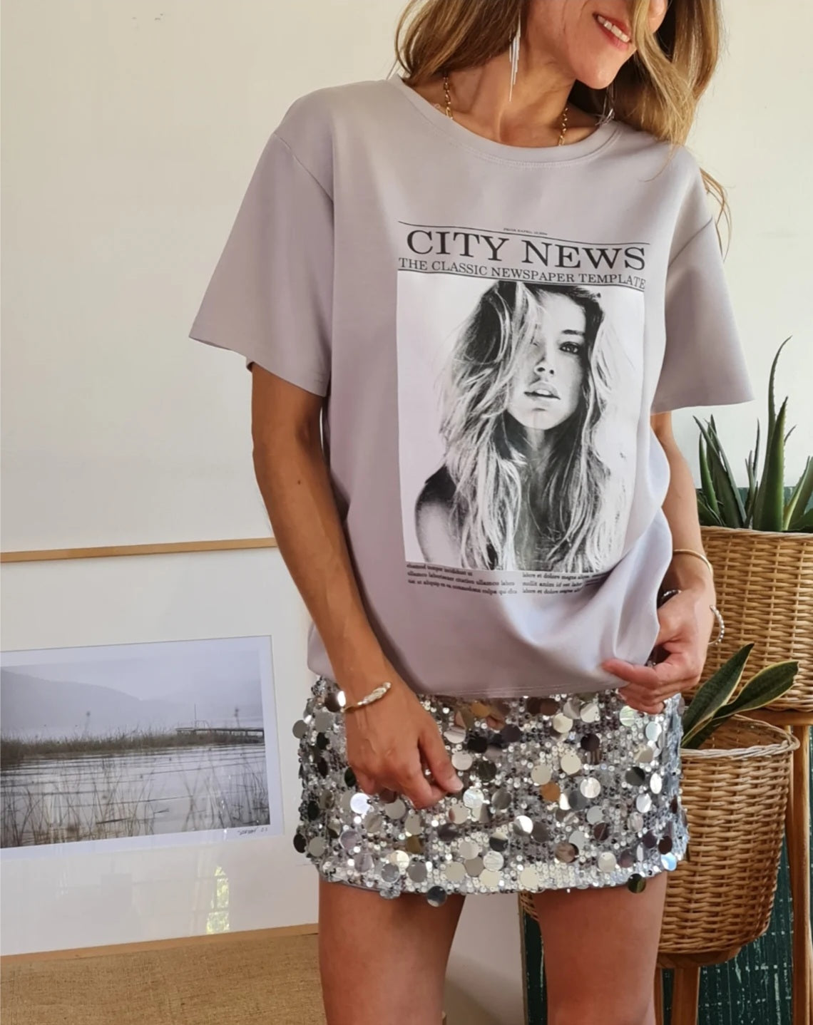 POLERA CITY GRIS -15% DE DCTO.