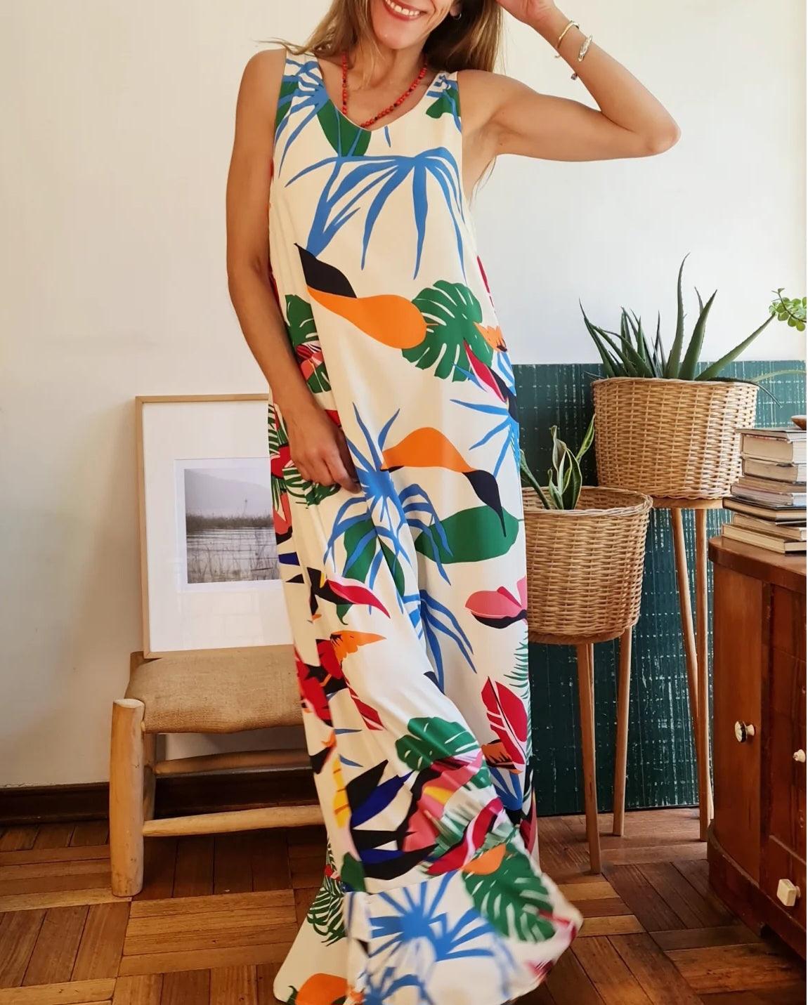 VESTIDO ROSARIO CREMA -60% DE DCTO. - Quemepongo
