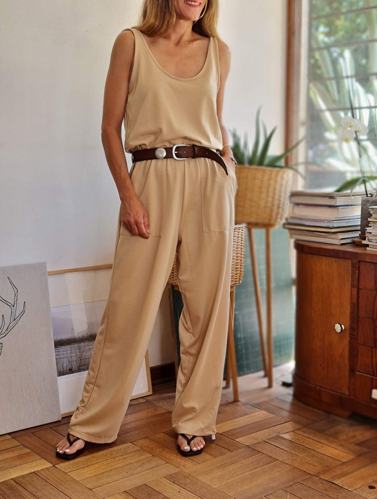 ENTERITO MOIRA BEIGE -50% DE DCTO.