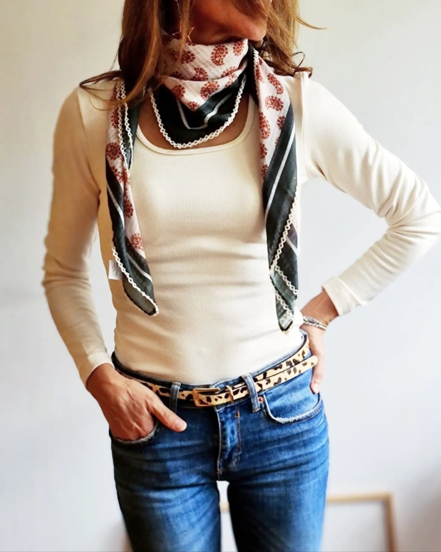 POLERA ALGODON TERMICA CREMA.