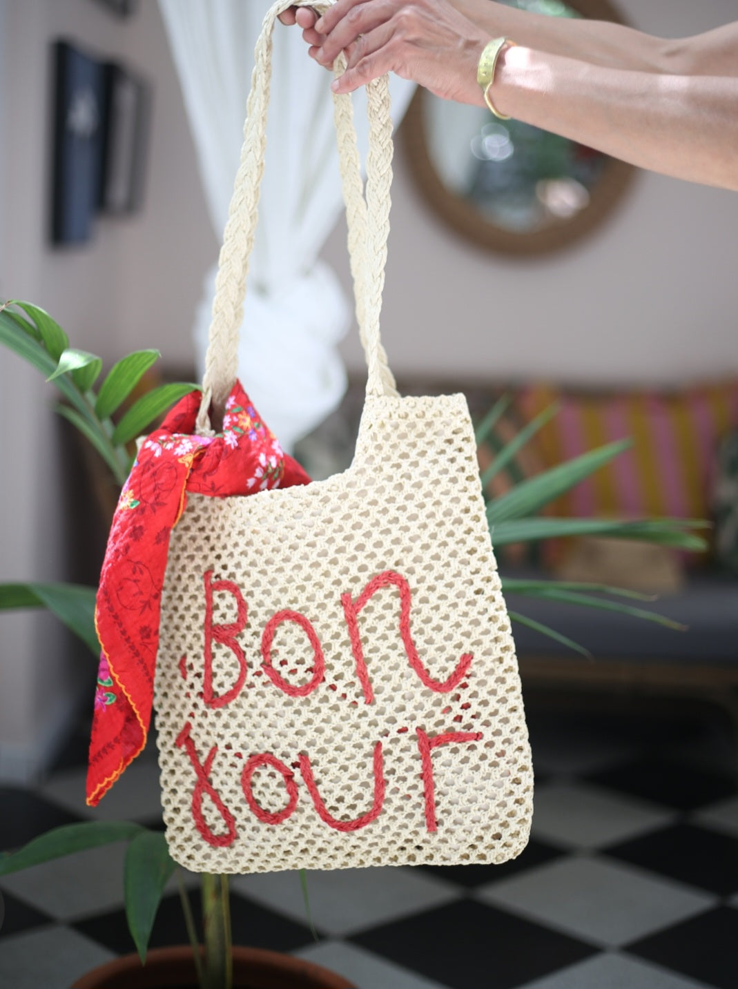 CARTERA BON JOUR ROJA-15%DCTO.