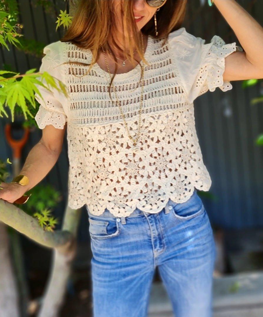 Blusa Luisiña Beige 30% de Dto - Queme Pongo Tienda