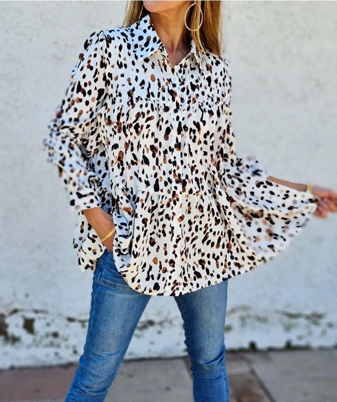 Blusa Print Tina Blanca 20% de Dto - Queme Pongo Tienda