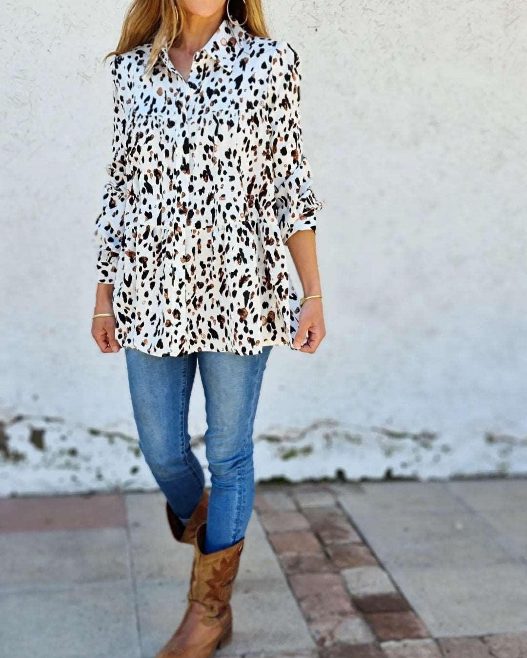 Blusa Print Tina Blanca 20% de Dto - Queme Pongo Tienda
