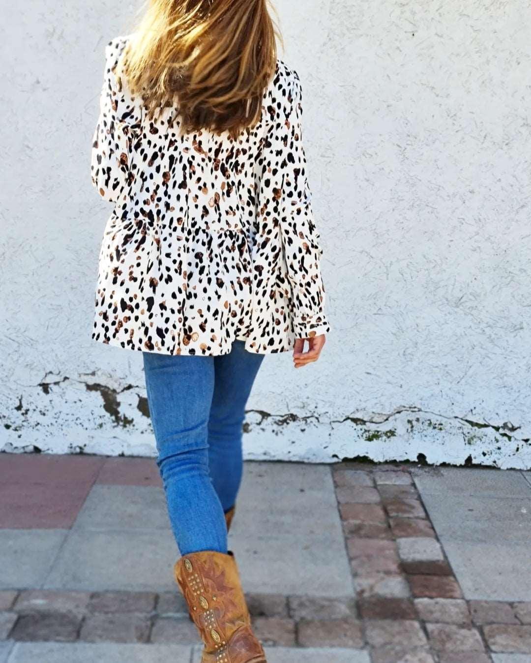 Blusa Print Tina Blanca 20% de Dto - Queme Pongo Tienda