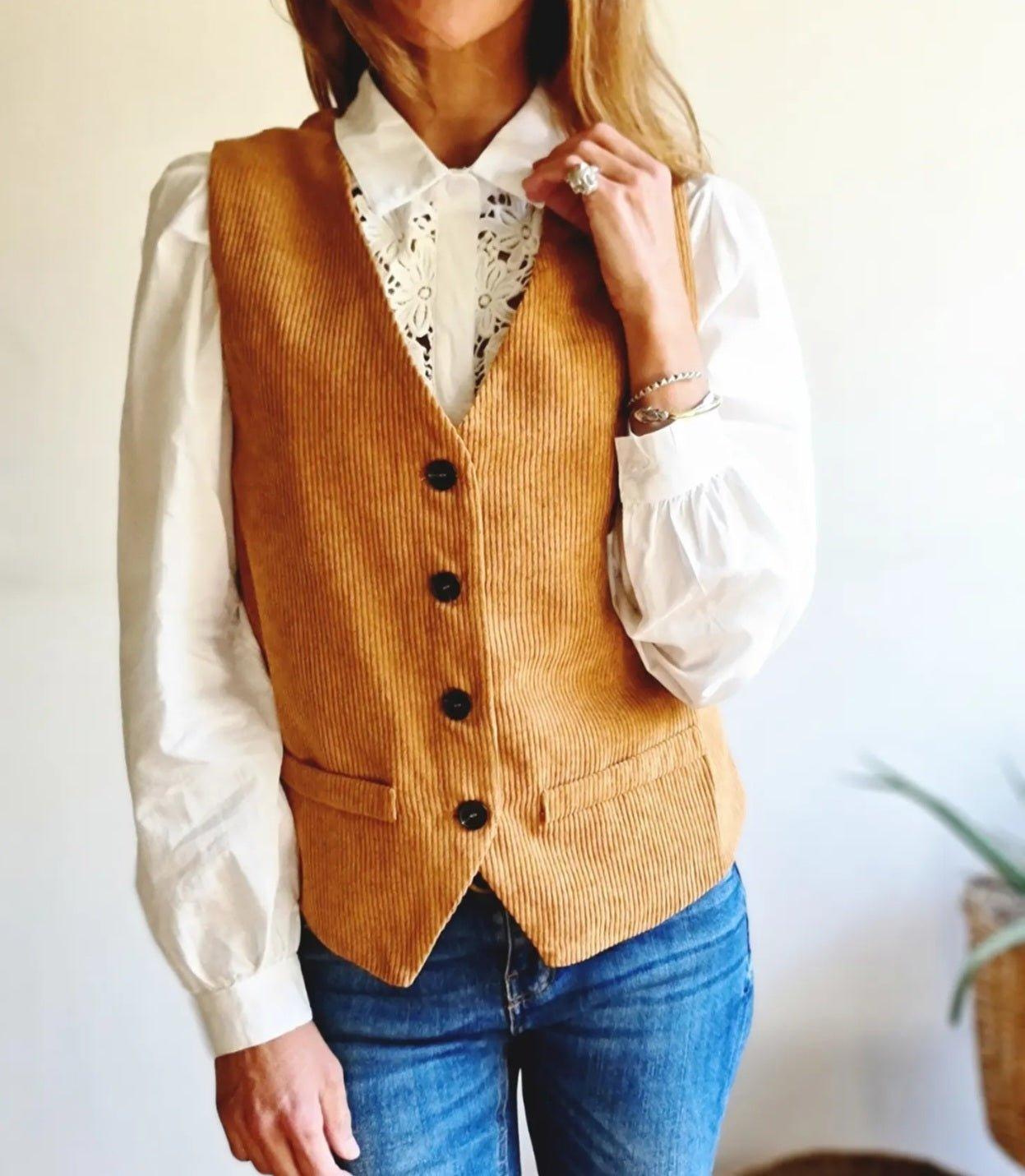Gillet Cotele Alonsa Camel - Queme Pongo Tienda