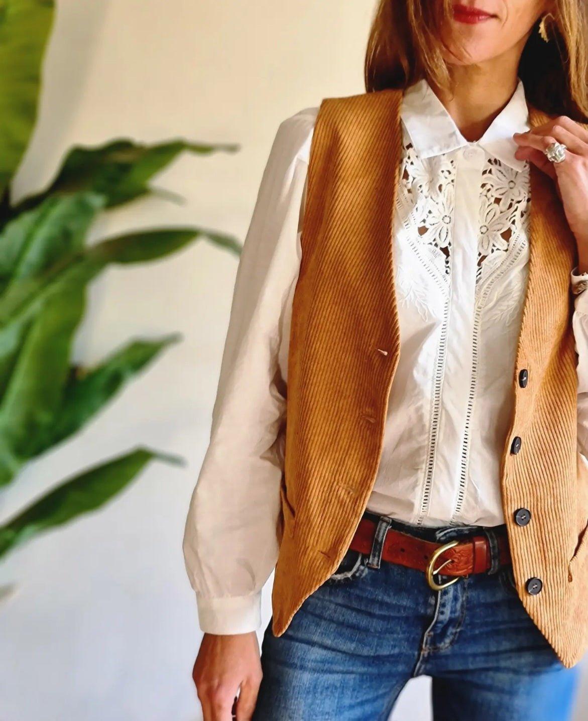 Gillet Cotele Alonsa Camel - Queme Pongo Tienda