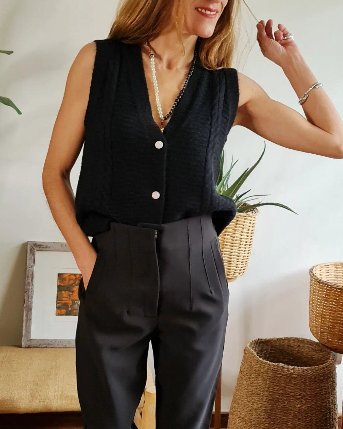 PANTALON GRETA NEGRO -30% DE DCTO. - Quemepongo