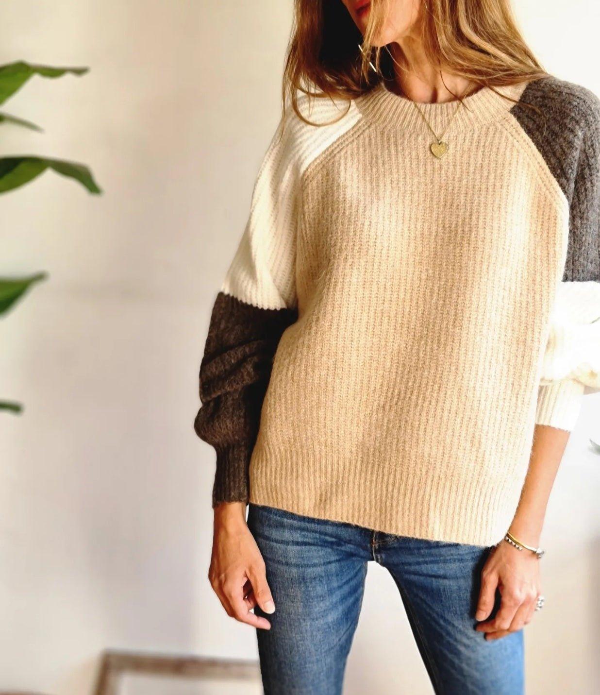 Sweater Ester Camel - Queme Pongo Tienda