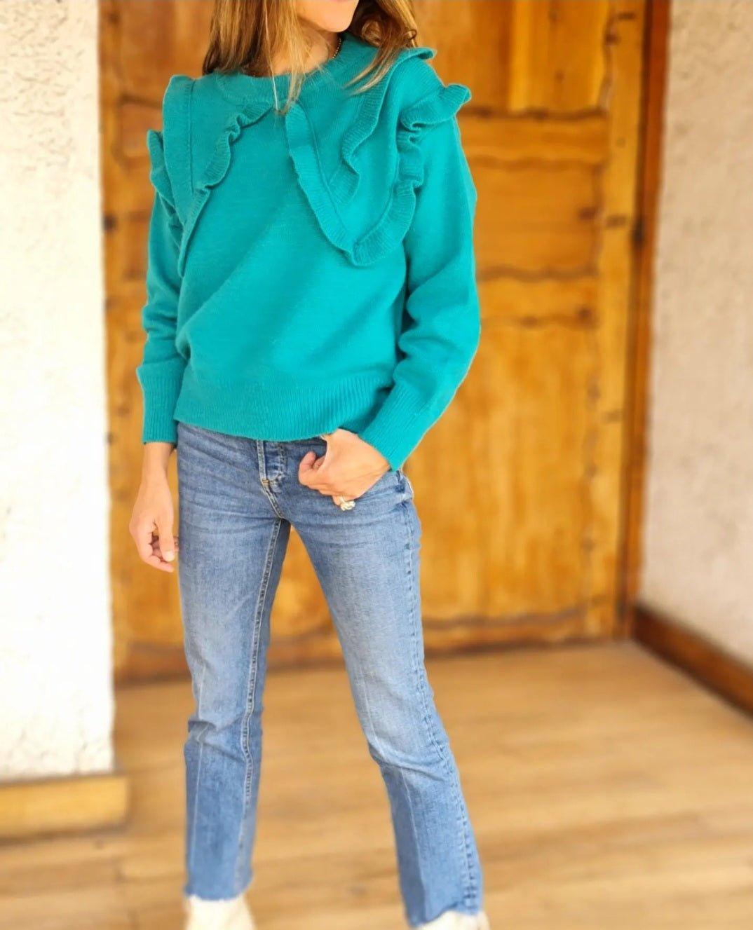 Sweater Giulia Verde Esmeralda 45% de Dto - Queme Pongo Tienda