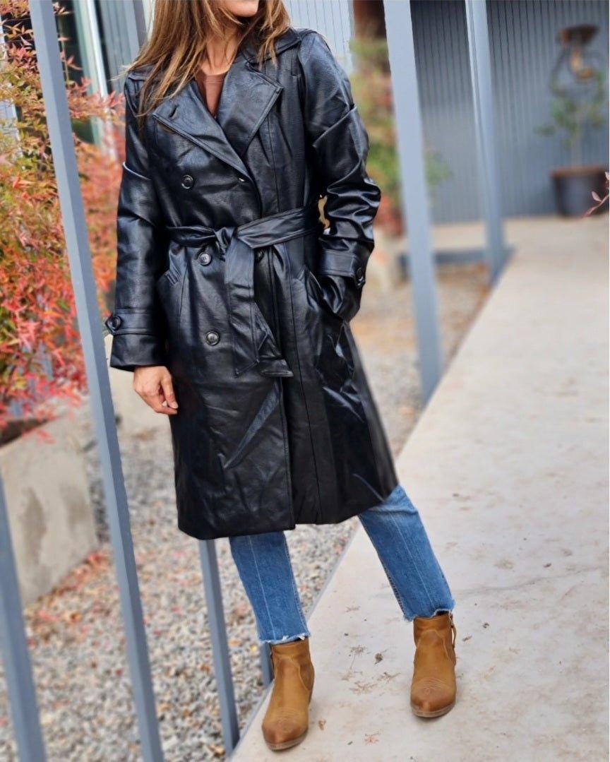 Trench Eco Cuero - Queme Pongo Tienda