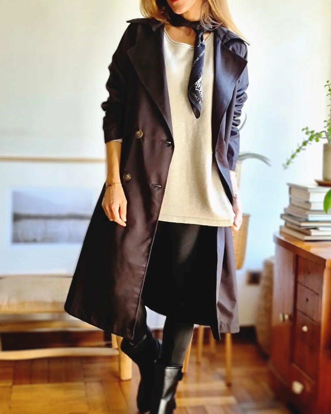 TRENCH SARA NEGRO -10% DE DCTO. - Quemepongo