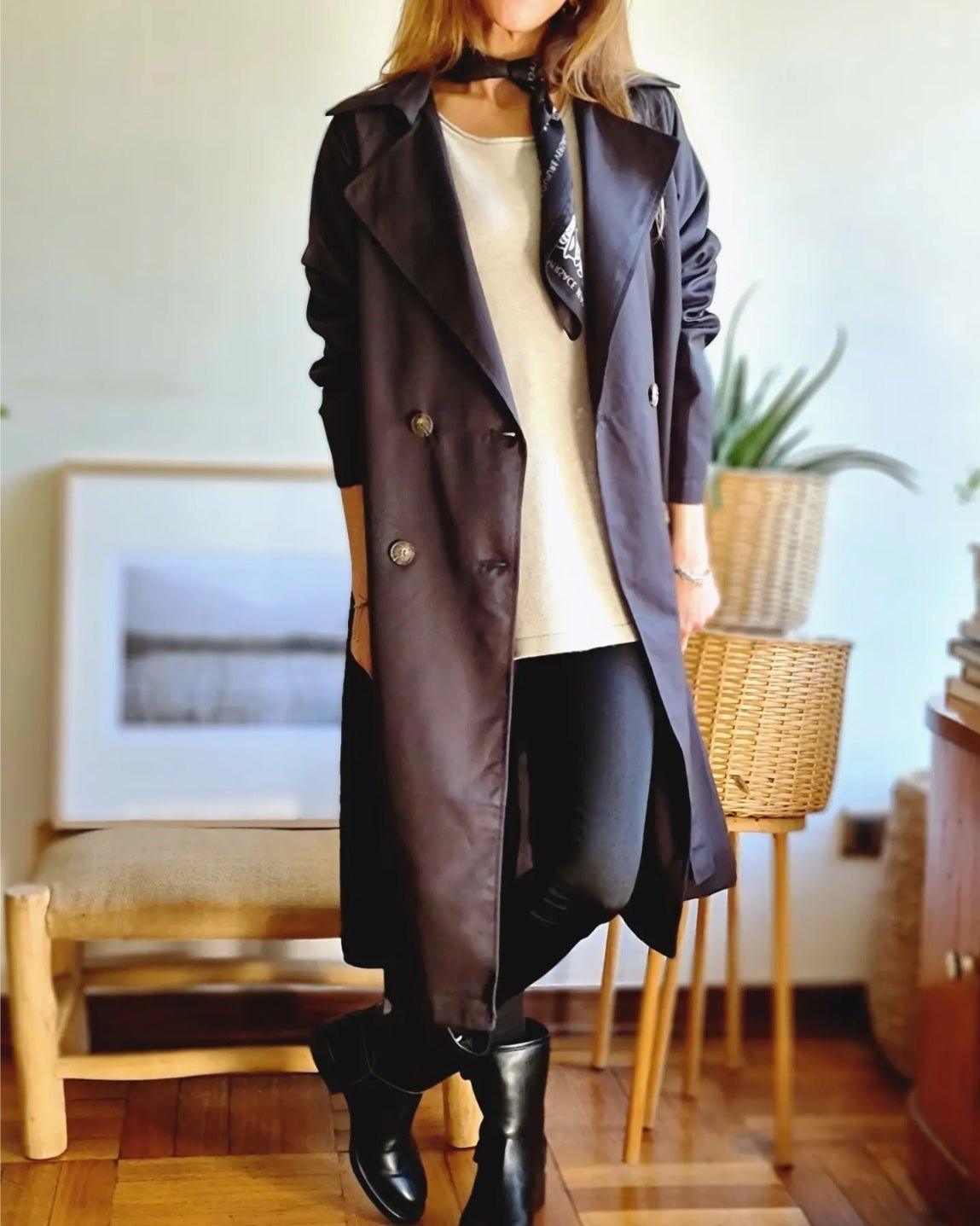 TRENCH SARA NEGRO -10% DE DCTO. - Quemepongo