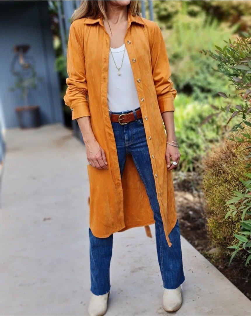 VESTIDO GAMUZA CAMEL -40% DE DCTO. - Quemepongo