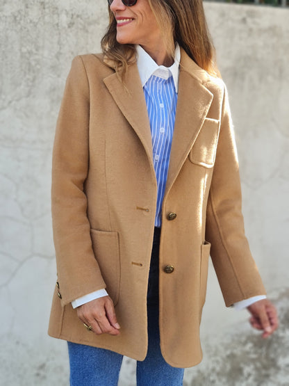 BLAZER PAÑO CAMEL.