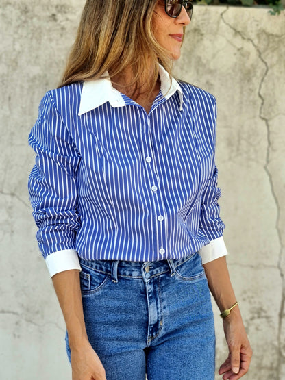 BLUSA REINA AZUL.