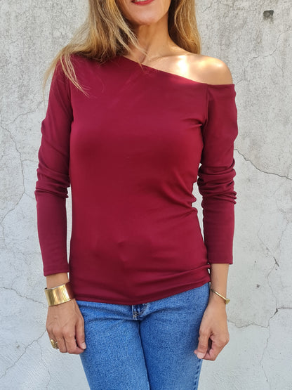 POLERA ASTRID BURDEO.