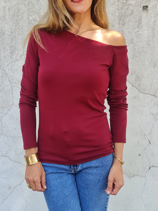 POLERA ASTRID BURDEO.
