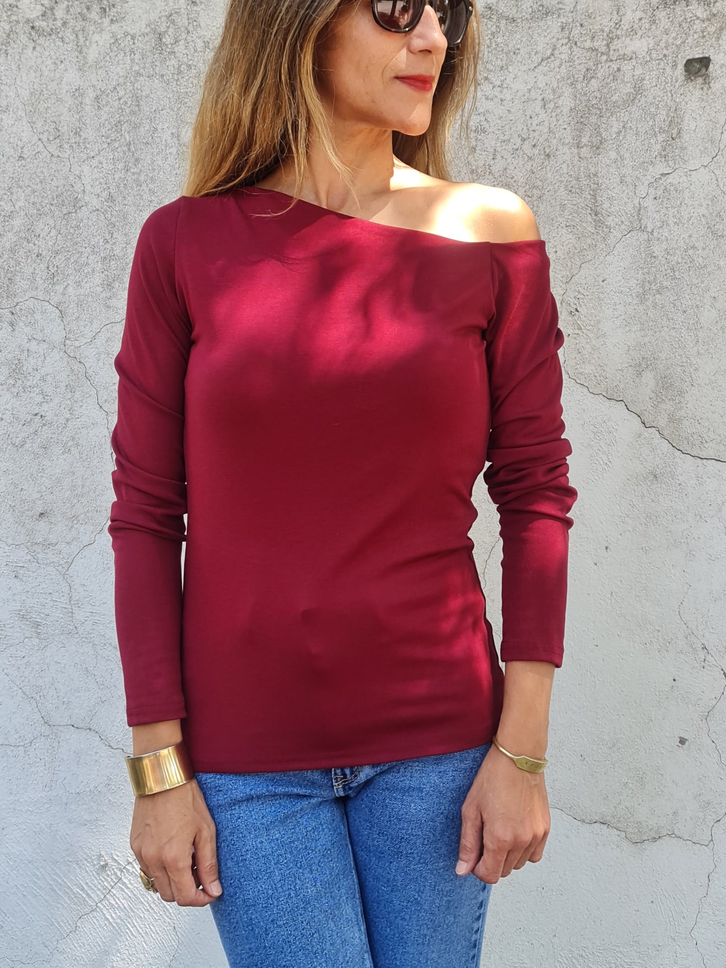 POLERA ASTRID BURDEO.