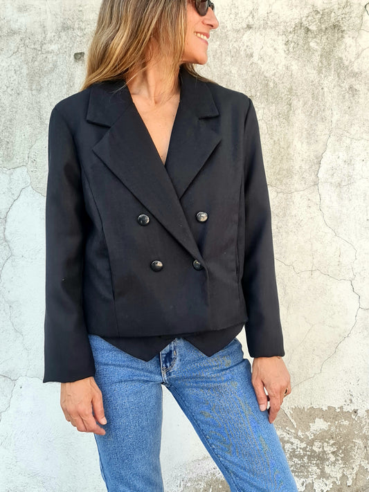 CHAQUETA ESPIGA NEGRA.