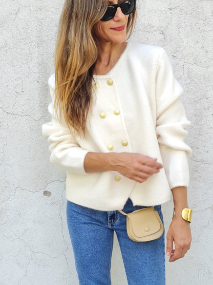CHALECO BEATRIZ BLANCO INVIERNO.