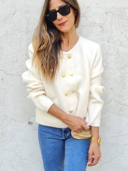 CHALECO BEATRIZ BLANCO INVIERNO.