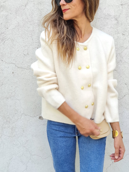 CHALECO BEATRIZ BLANCO INVIERNO.