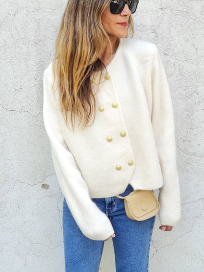 CHALECO BEATRIZ BLANCO INVIERNO.