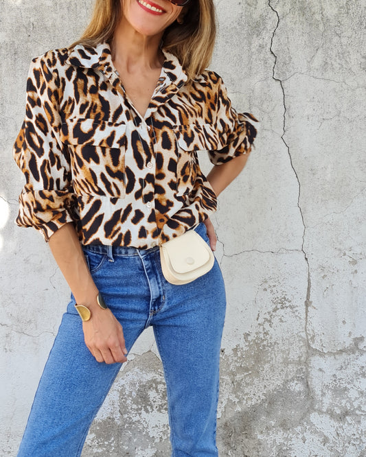 CAMISA PRINT BOLSILLOS.