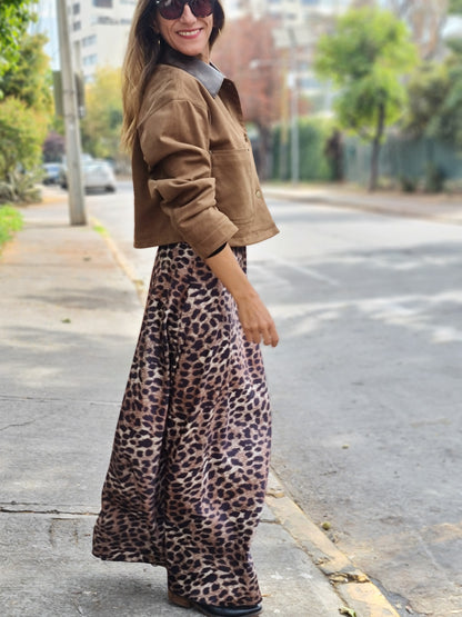 POLLERA SATIN PRINT.