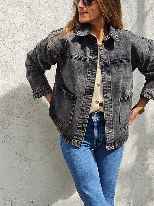 CHAQUETA OLAYA GRIS.