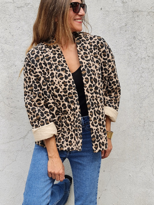 CHAQUETA PRINT CAMEL.