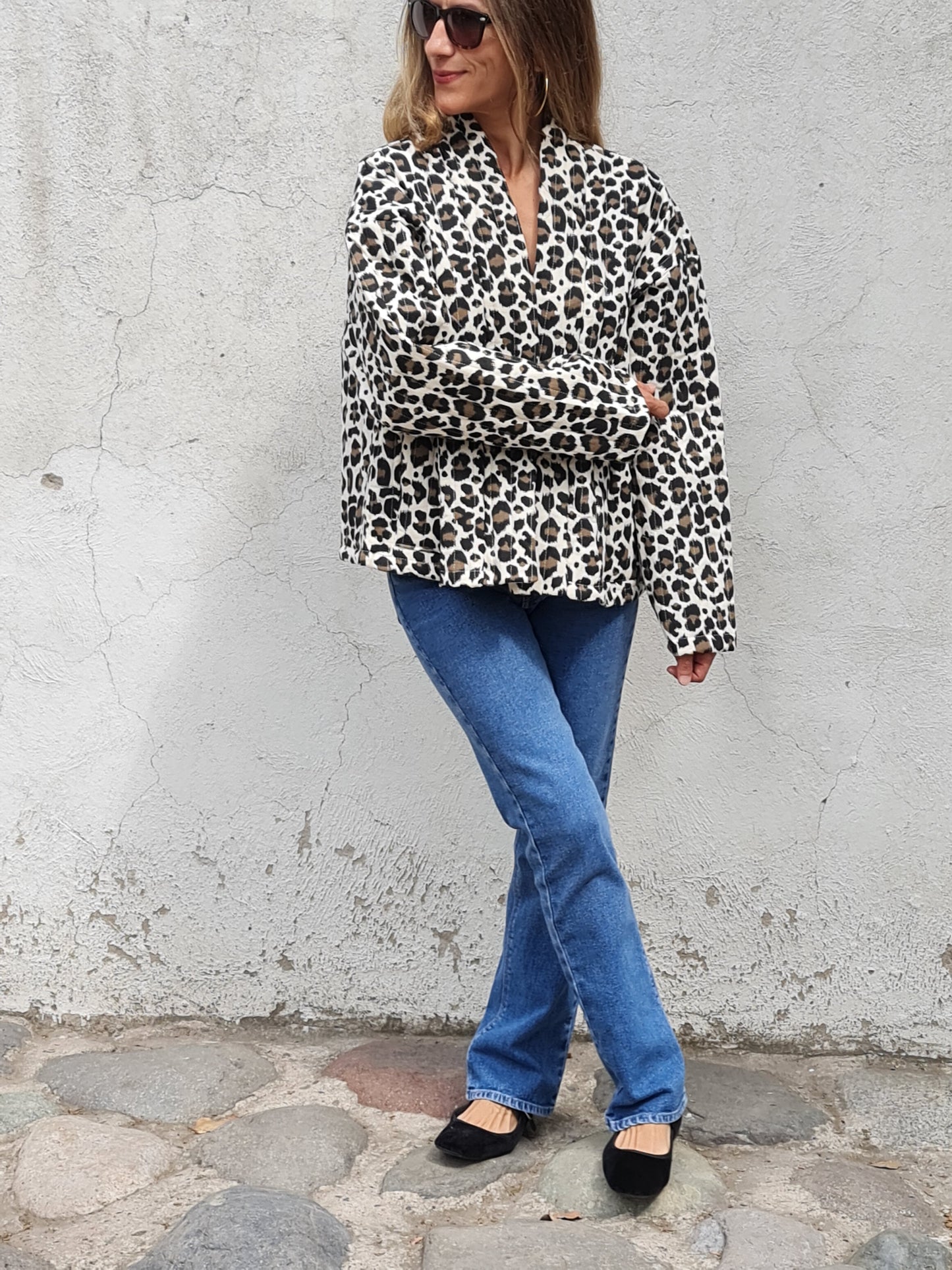 CHAQUETA PRINT BLANCA.