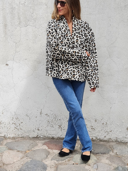 CHAQUETA PRINT BLANCA.