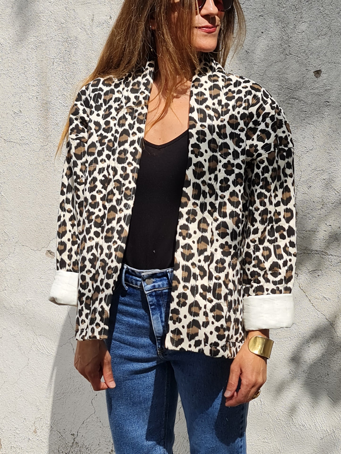 CHAQUETA PRINT BLANCA.
