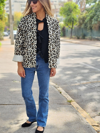 CHAQUETA PRINT BLANCA.