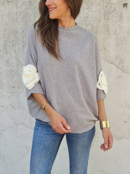 SWEATER FILIPA GRIS.
