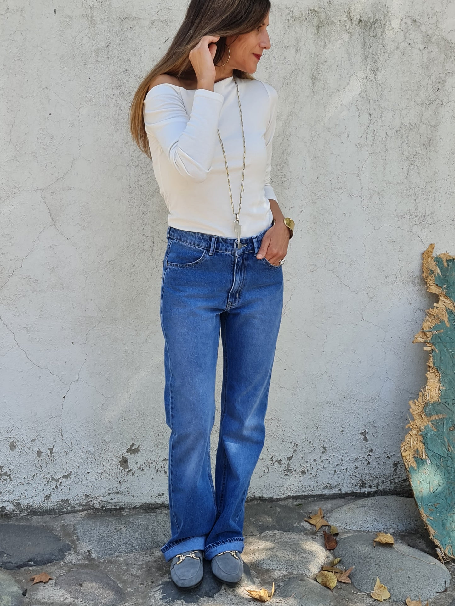 JEANS DIANA AZUL MEDIO.