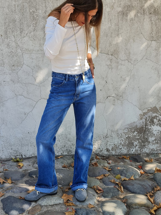 JEANS DIANA AZUL MEDIO.