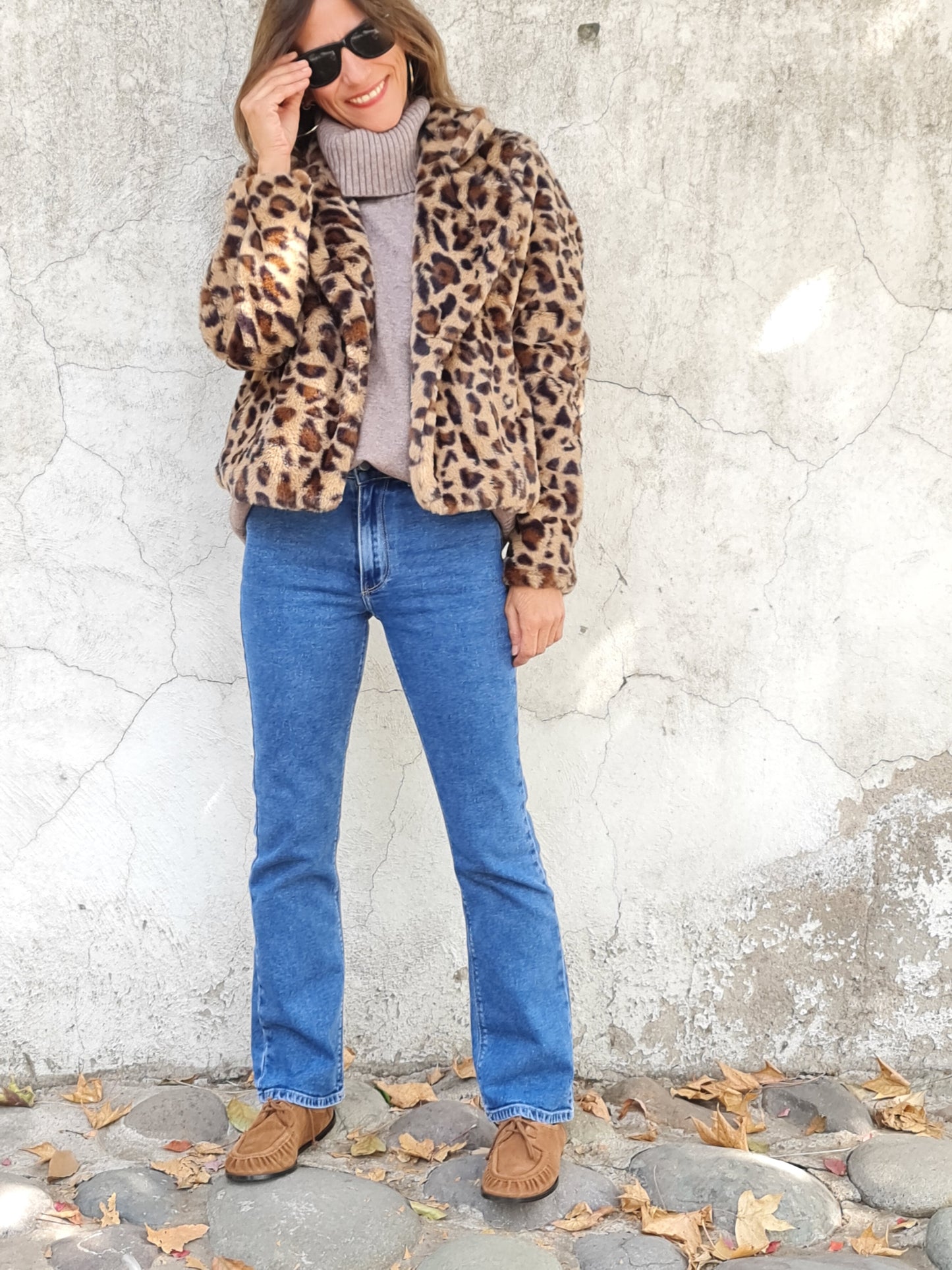 CHAQUETA PIEL PRINT.