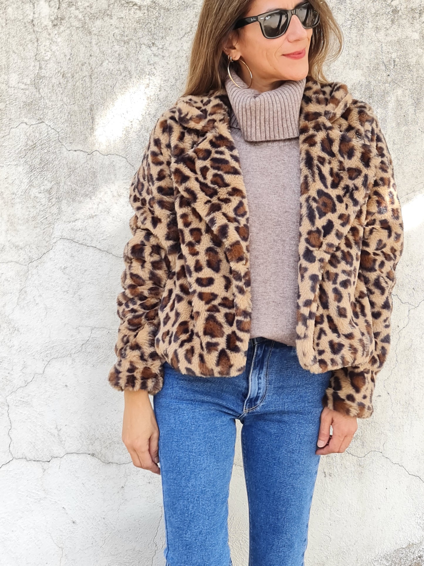 CHAQUETA PIEL PRINT.