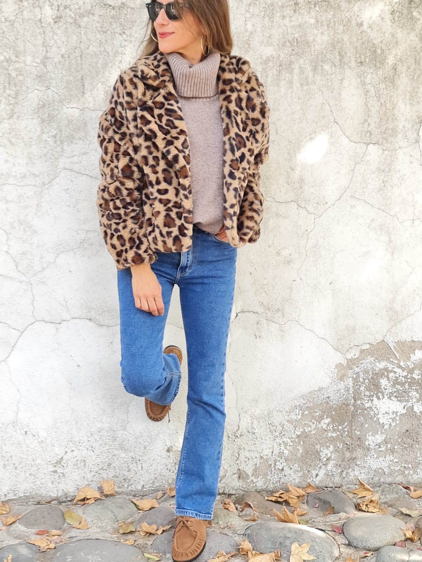 CHAQUETA PIEL PRINT.