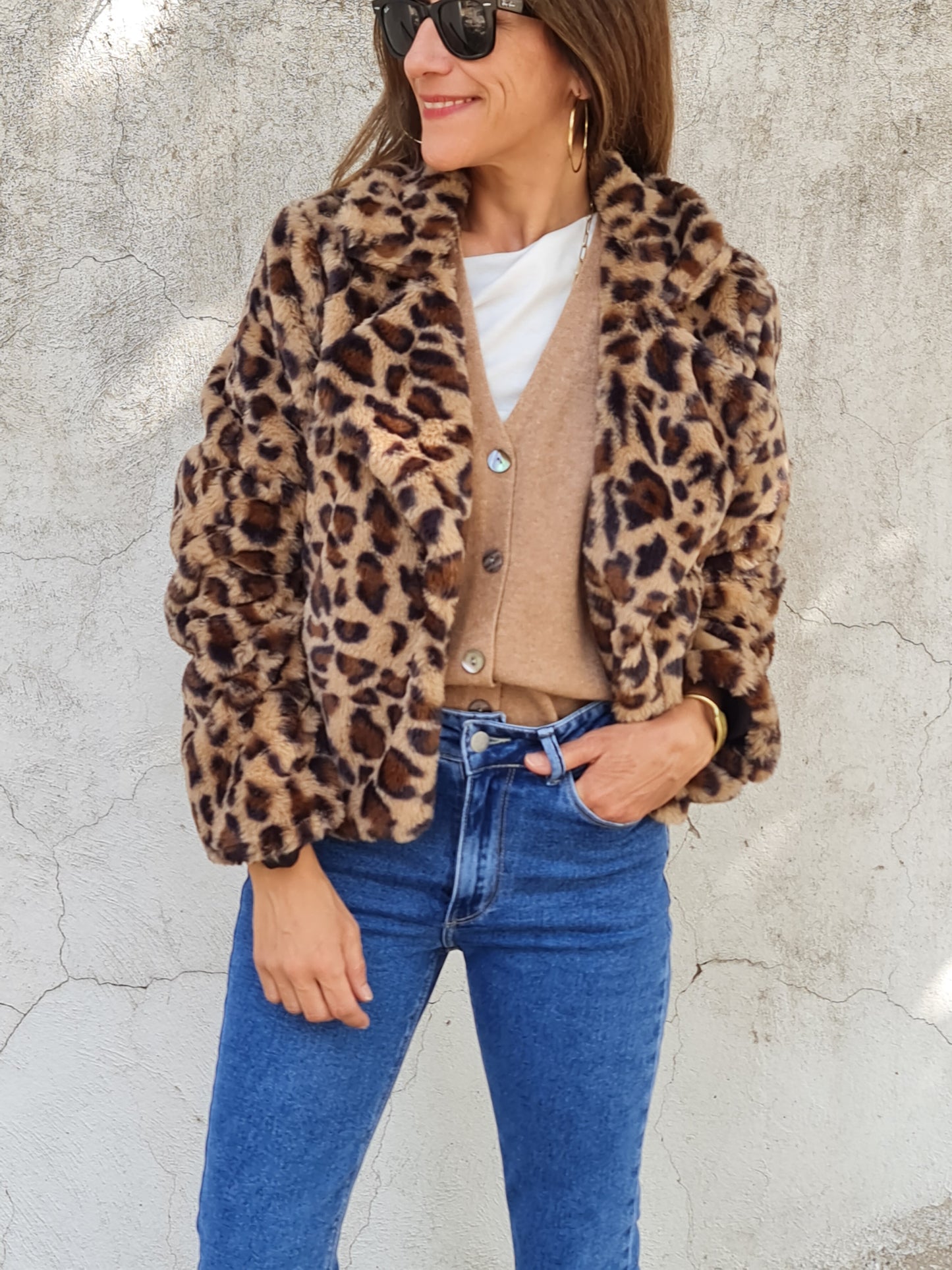 CHAQUETA PIEL PRINT.