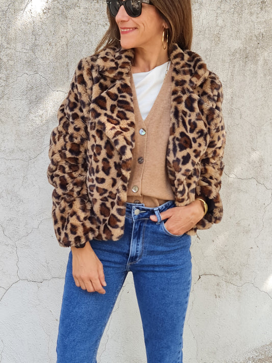 CHAQUETA PIEL PRINT.