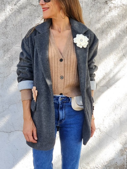 CHAQUETA JOSEFINA GRIS MARENGO.