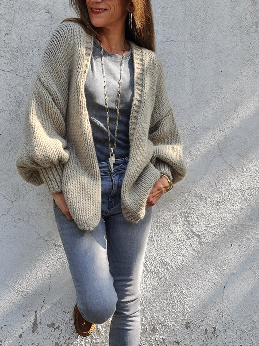 CHALECO ALICIA TAUPE.